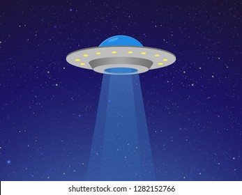 Ufo flying spaceship Flying saucer Vector Icon