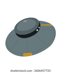 Ufo flying spaceship.UFO vector isolated illustration