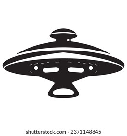 Ufo flying spaceship. World UFO Day. Flying saucer. Vector