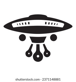 Ufo flying spaceship. World UFO Day. Flying saucer. Vector