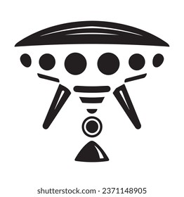 Ufo flying spaceship. World UFO Day. Flying saucer. Vector