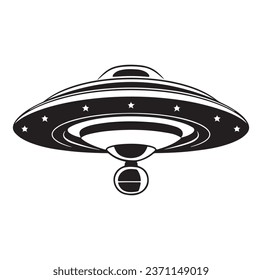 Ufo flying spaceship. World UFO Day. Flying saucer. Vector