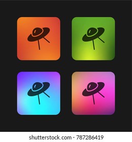 Ufo four color gradient app icon design