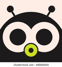 UfO, funny ufo picture, illustration for children, vector art