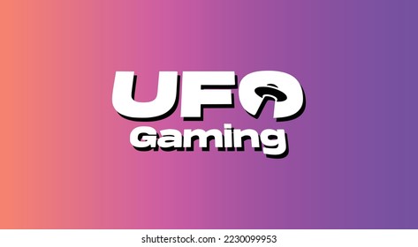 UFO Gaming, UFO cryptocurrency logo on isolated background with copy space. 3d vector illustration of UFO Gaming, UFO token icon.