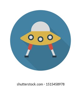 ufo glyph flat vector icon