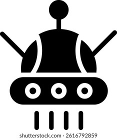 UFO Glyph Vector Icon Design