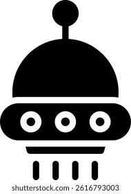 UFO Glyph Vector Icon Design