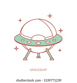 UFO graphic set in different styles