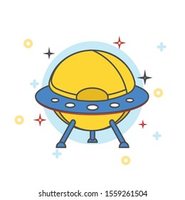 UFO graphic set in different styles