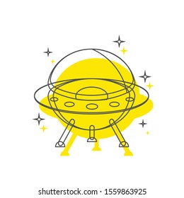 UFO graphic set in different styles