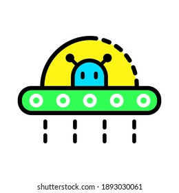 UFO graphic vector set in different styles