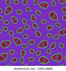 Ufo head seamless pattern - Alien background.