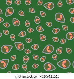Ufo head seamless pattern - Alien background.