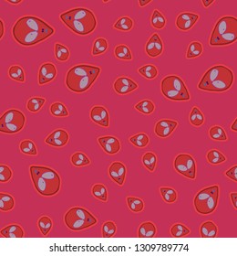 Ufo head seamless pattern - Alien background.