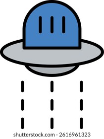 Ufo Hunter Line Filled Vector Icon Design