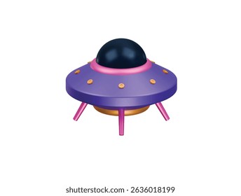 renderização de ilustração 3d do ícone UFO