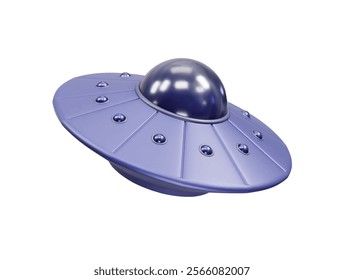 ufo icon 3d illustration spaceship vector render