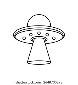 ufo icon alien vector design outline style