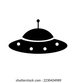 Símbolo de fondo negro del icono Ufo