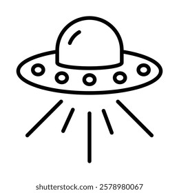 UFO Icon Black and white logo