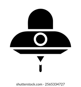 UFO icon. Concept of alien, extraterrestrial, and science fiction.