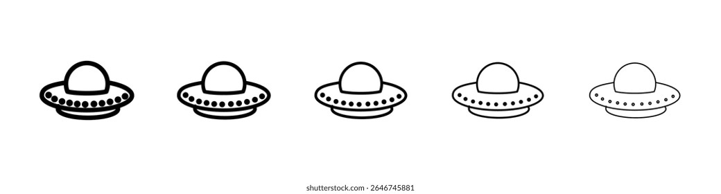 UFO icon concept. graphic design, logo, Web, UI.