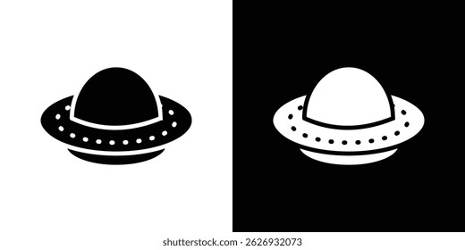 UFO icon concept, vector illustration