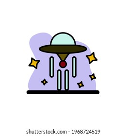 UFO Icon Conceptual Vector Design Illustration eps10