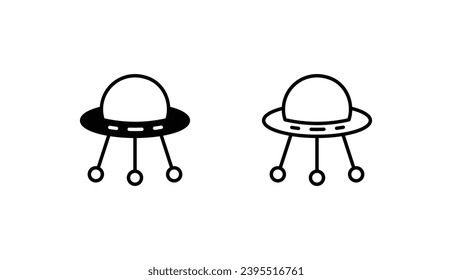 Ufo icon design with white background stock illustration