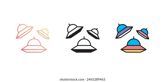 Ufo icon design with white background stock illustration
