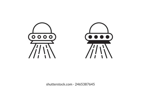 Ufo icon design with white background stock illustration