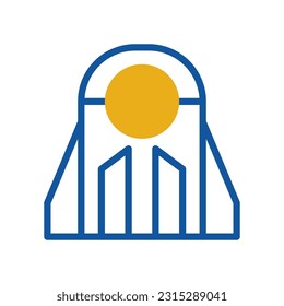 Ufo icon duotone blue orange colour universe vector element and symbol perfect.