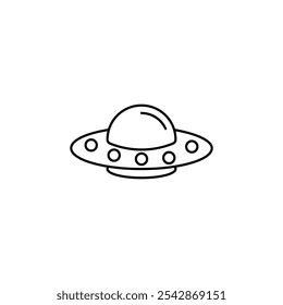 UFO icon. filled and line stroke icons