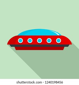 UFO icon. Flat illustration of UFO vector icon for web design