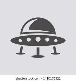 UFO icon in flat style.Vector illustration.