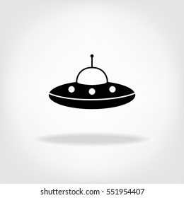 UFO Icon. UFO Flying Saucer Icon