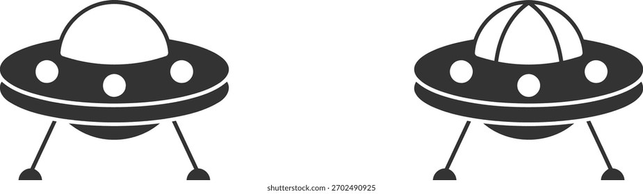 Ilustração do vetor do disco voador do ícone do OVNI