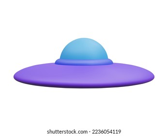 UFO icon. Flying spaceship color. World UFO Day. Flying saucer. Alien space ship in glyph style, isolated on white background. Vector