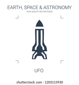 ufo icon. high quality filled ufo icon on white background. from earth space astronomy collection flat trendy vector ufo symbol. use for web and mobile