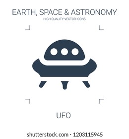 ufo icon. high quality filled ufo icon on white background. from earth space astronomy collection flat trendy vector ufo symbol. use for web and mobile