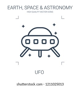 ufo icon. high quality line ufo icon on white background. from earth space astronomy collection flat trendy vector ufo symbol. use for web and mobile