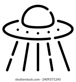 UFO icon illustration for web, app, infographic, etc