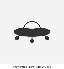 Ufo icon illustration,vector alien sign symbol