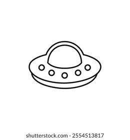 UFO icon Isolated flat vector in outline