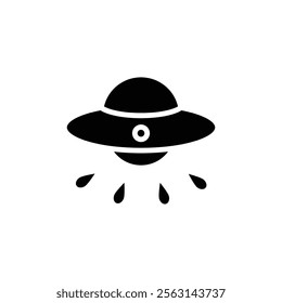 UFO icon Isolated flat vector in outline