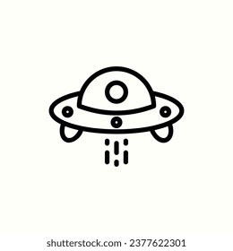 ufo icon, isolated icon in light background, perfect for website, blog, logo, graphic design, social media, UI, mobile app