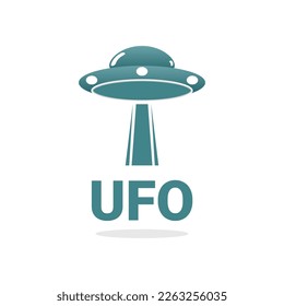 UFO Icon Isolated On White Background. Vector Illustration