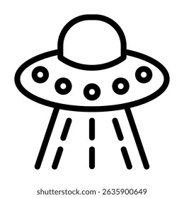 UFO icon line style illustration