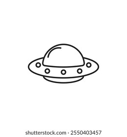 UFO icon linear logo isolated